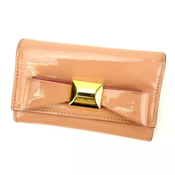 miumiu Key holder Key case Pink Gold Woman Authentic Used Y4521